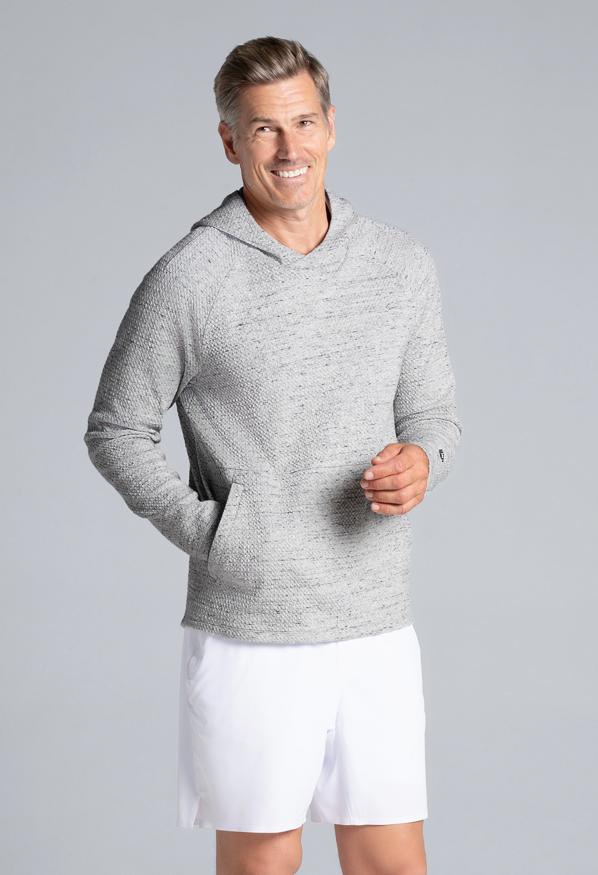 Solid Popcorn Stitch Hoody - 94001