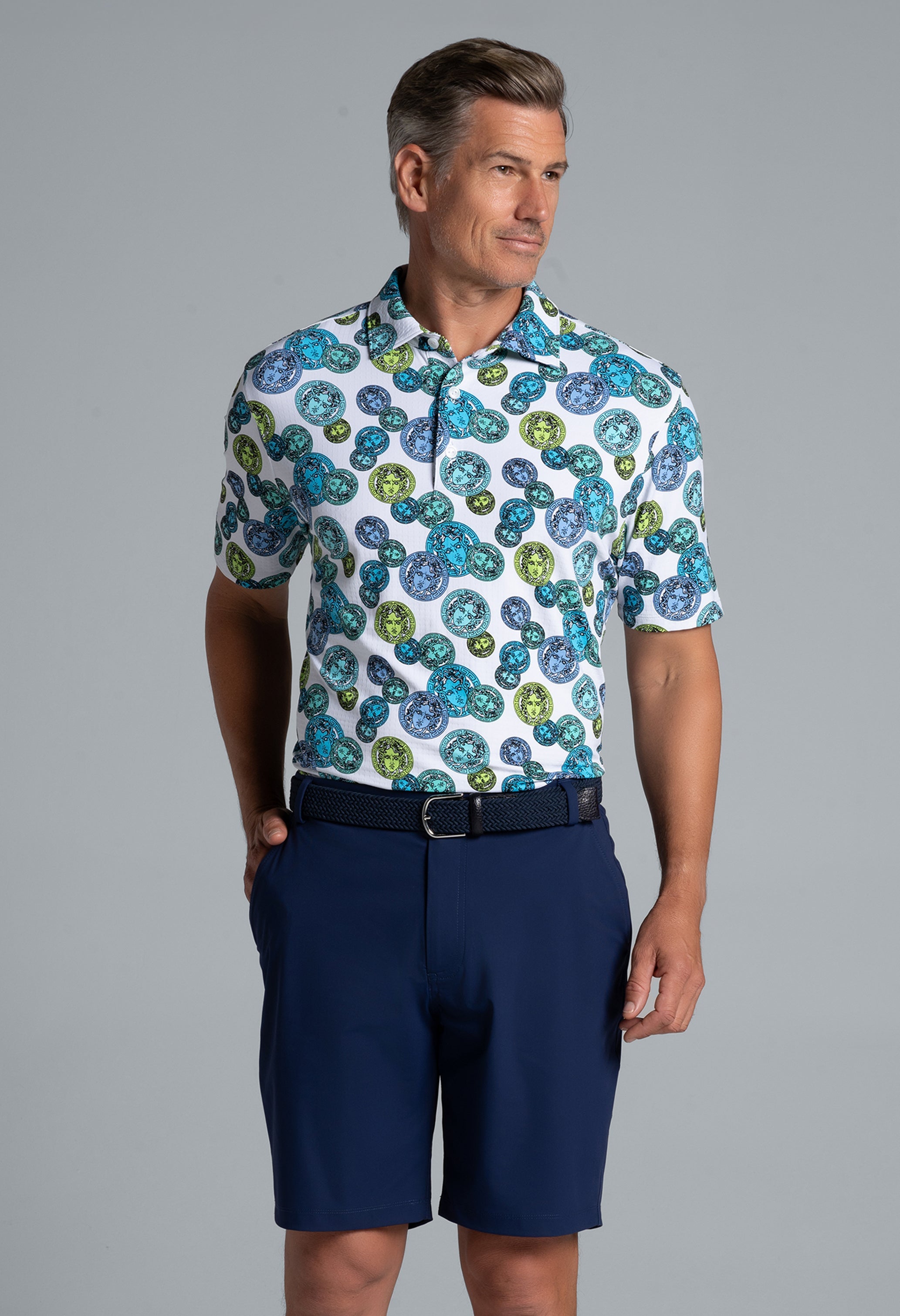 Medusa Print Short Sleeve Polo β 94171 (Modern Fit)