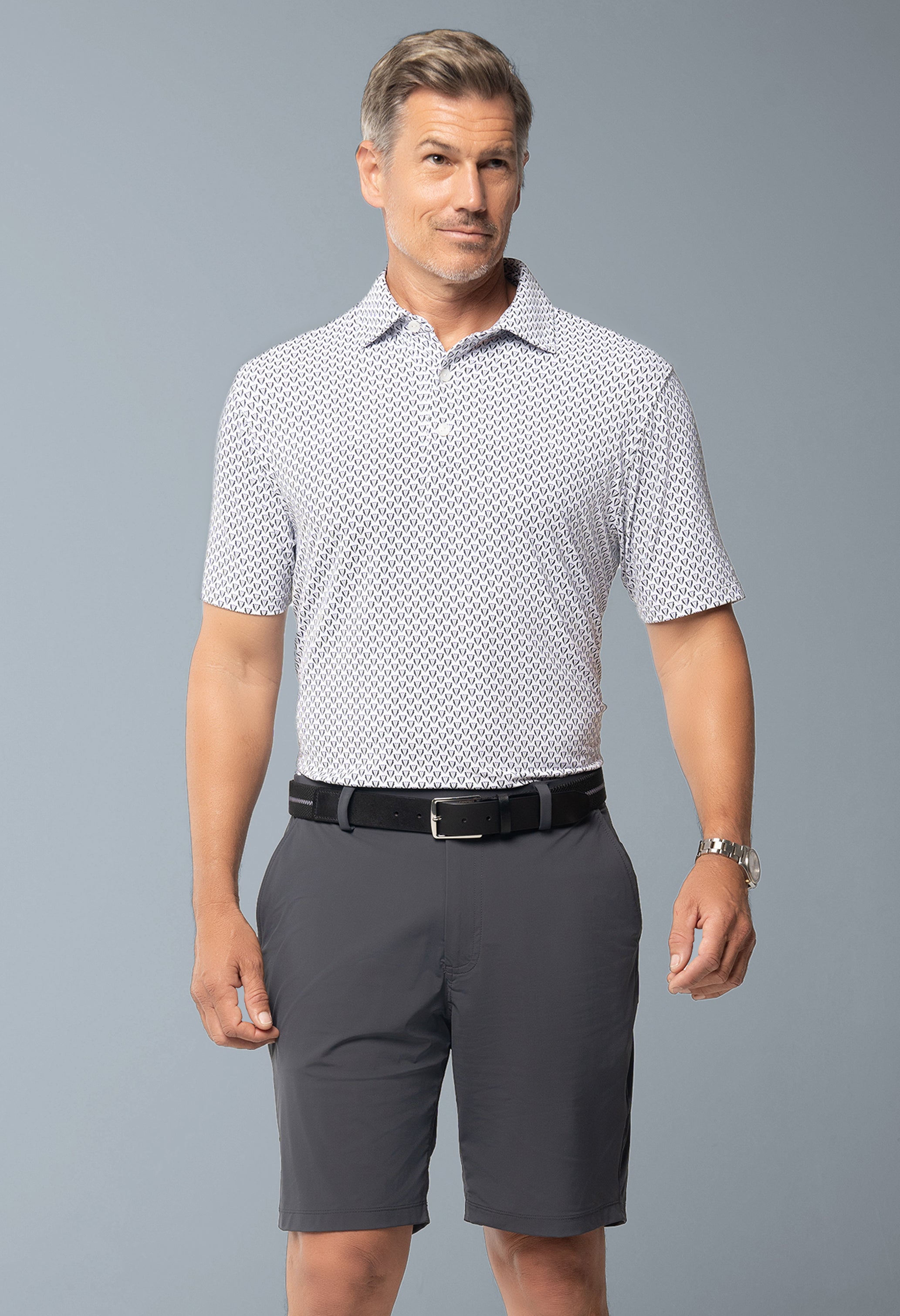 Tuxedo Print Short Sleeve Polo β 94172 (Modern Fit)