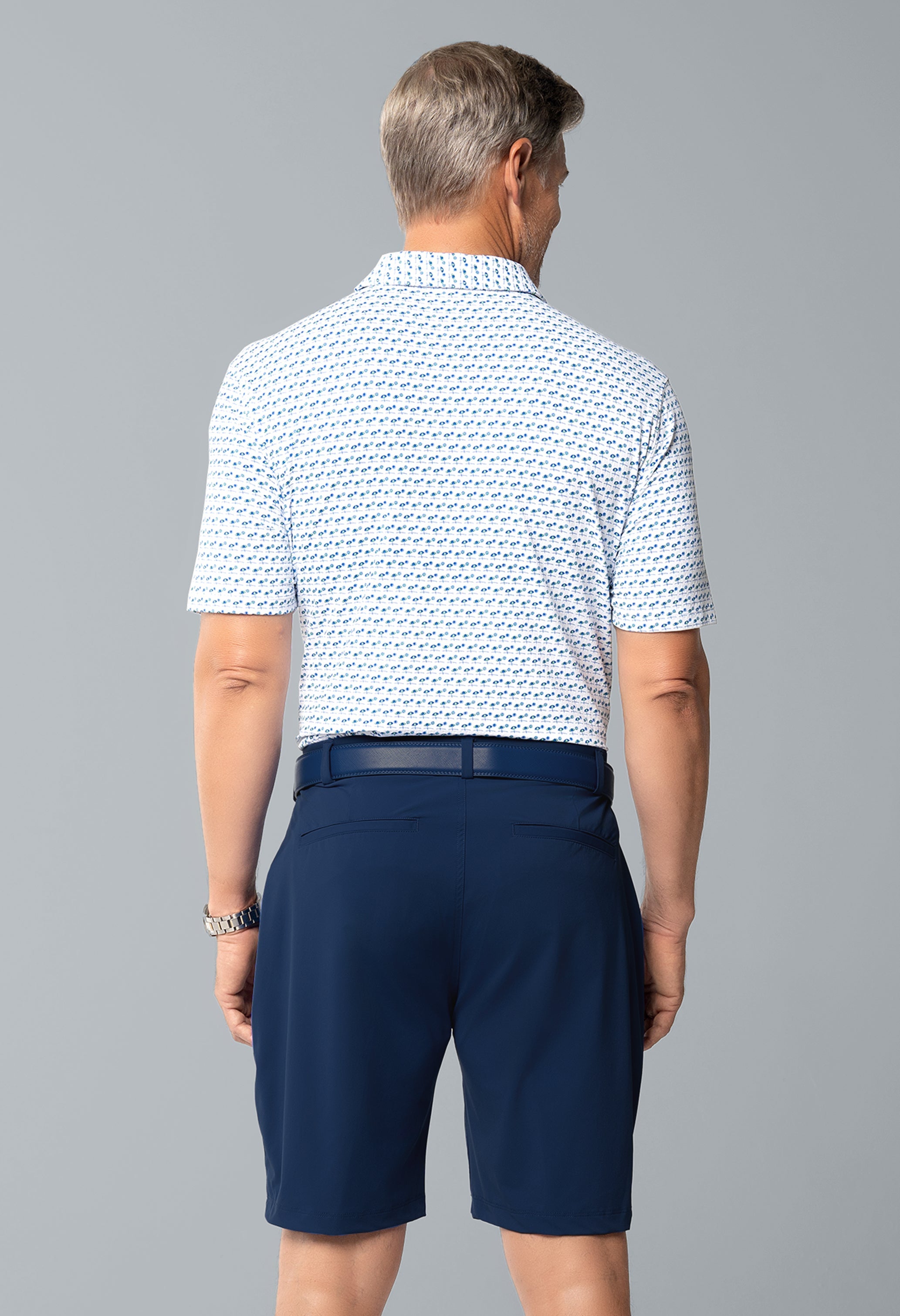 Beach Day Print Short Sleeve Polo β 94174 (Modern Fit)