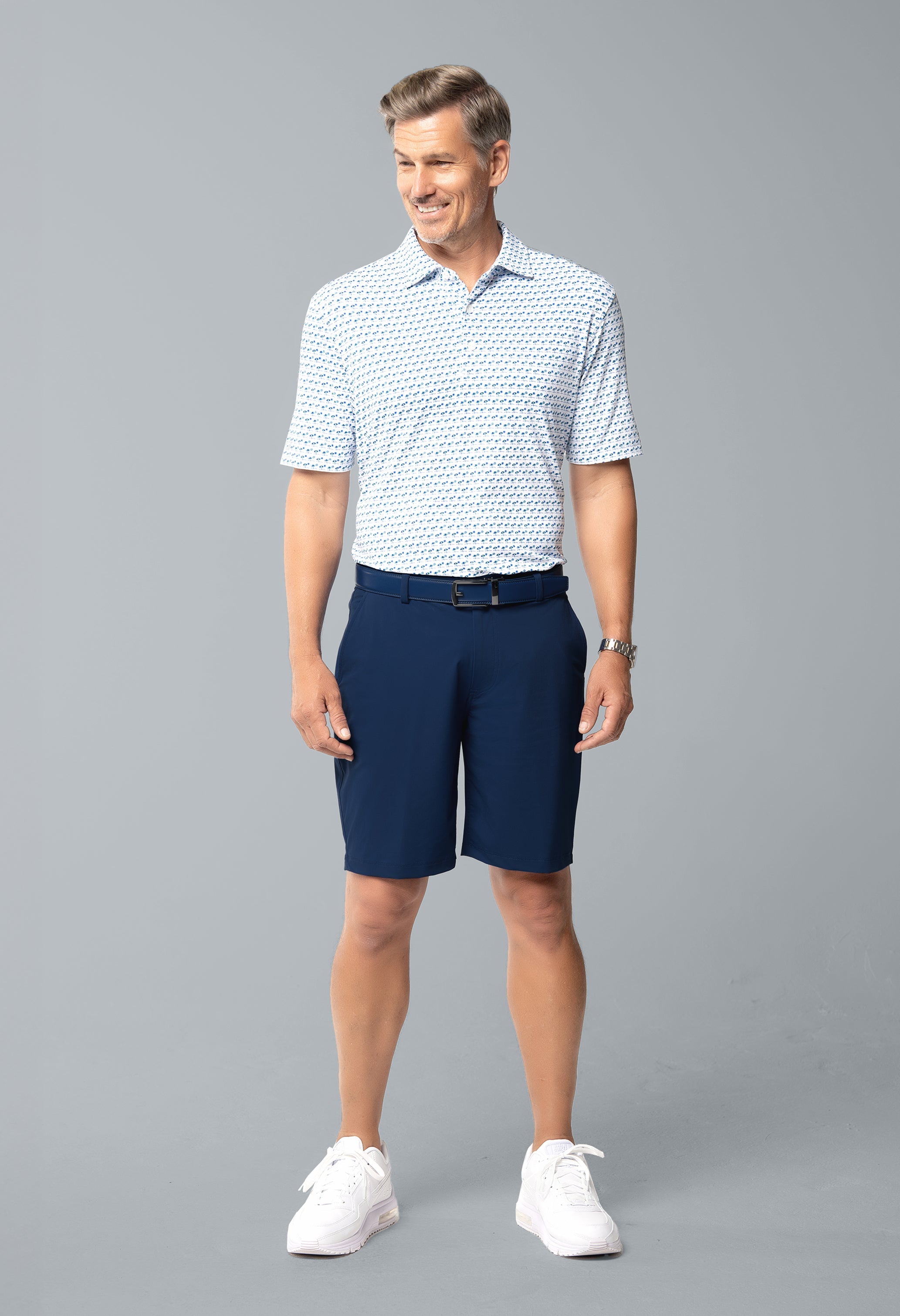 Beach Day Print Short Sleeve Polo β 94174 (Modern Fit)