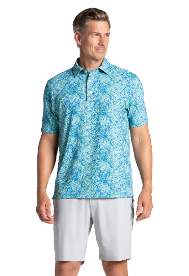 Fireworks Print Short Sleeve Polo β 94175 (Modern Fit)